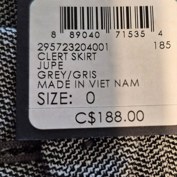 NWT Club Monaco Clert Jute Grey Pencil Skirt Size 0 - Picture 9 of 11